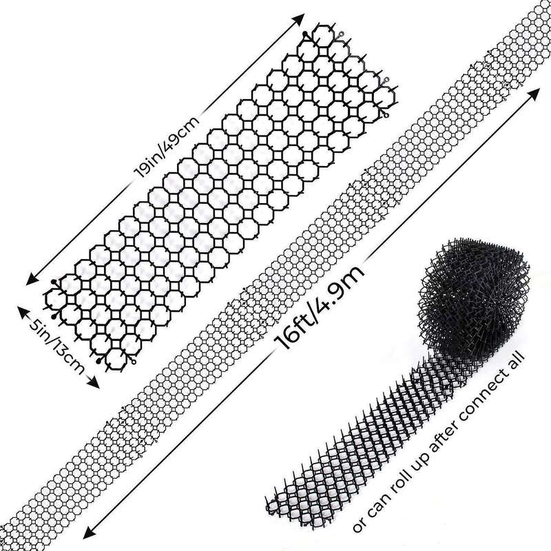 10pcs Cat Scat Spike Mats - Anti Digging Flexible Safe Pad 49cmx13cm