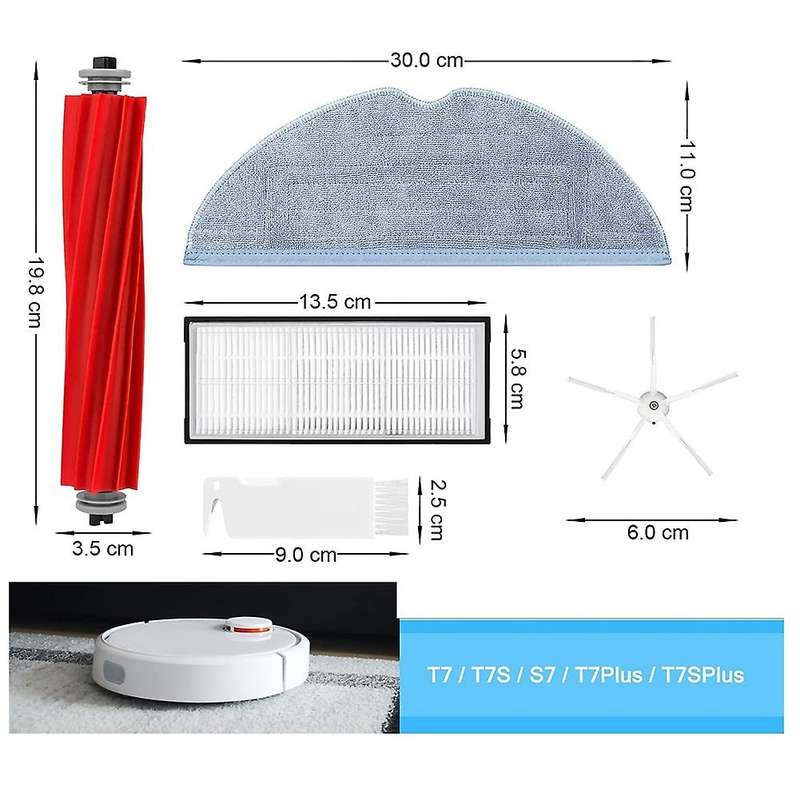 Replace The Main Brush Side Brush Filter Mop Accessories for Xiaomi