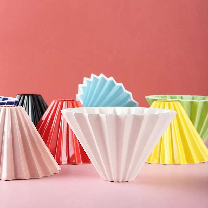 Ceramic Coffee Filter Reusable Filters Coffee Maker V60 Funnel-white