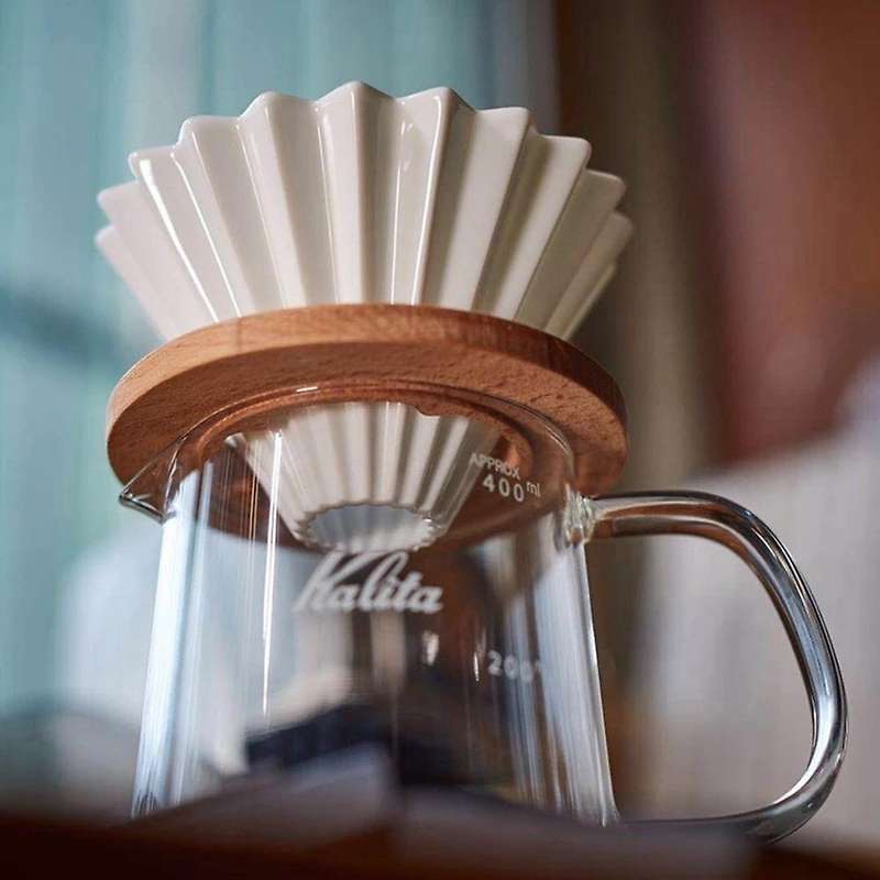 Ceramic Coffee Filter Reusable Filters Coffee Maker V60 Funnel-white