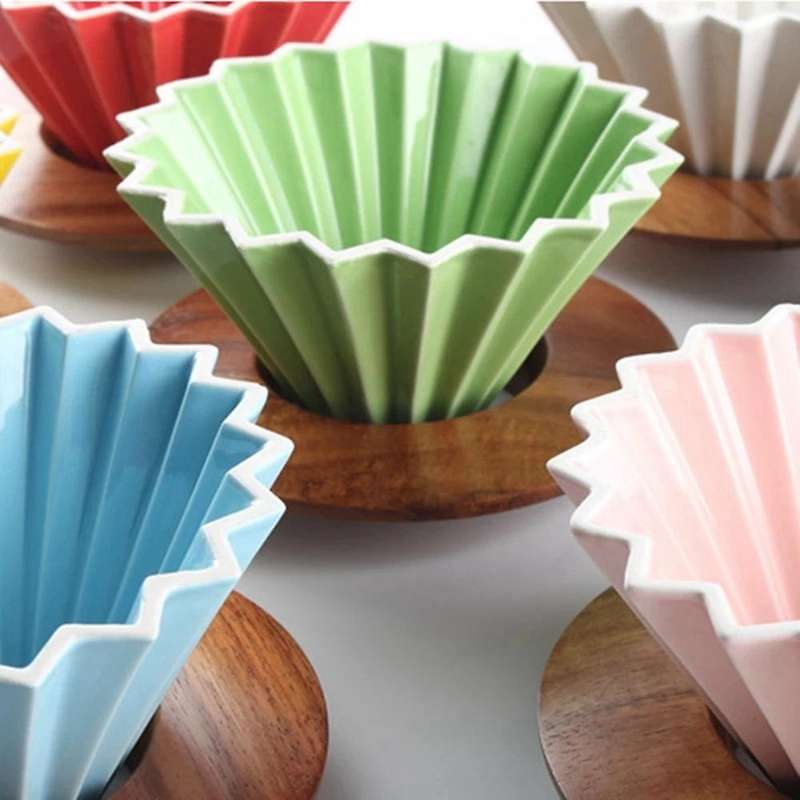 Ceramic Coffee Filter Reusable Filters Coffee Maker V60 Funnel-white
