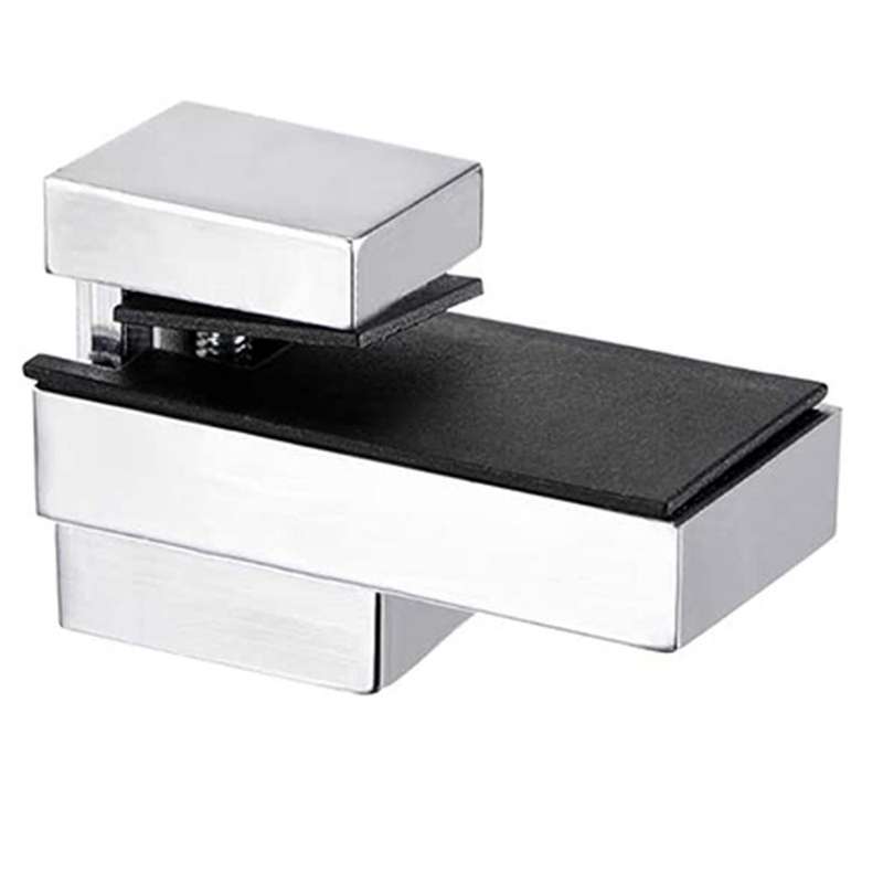 Glass Shelf Bracket, Glass Clamp Solid Zinc Alloy Wall Mount, 4pcs