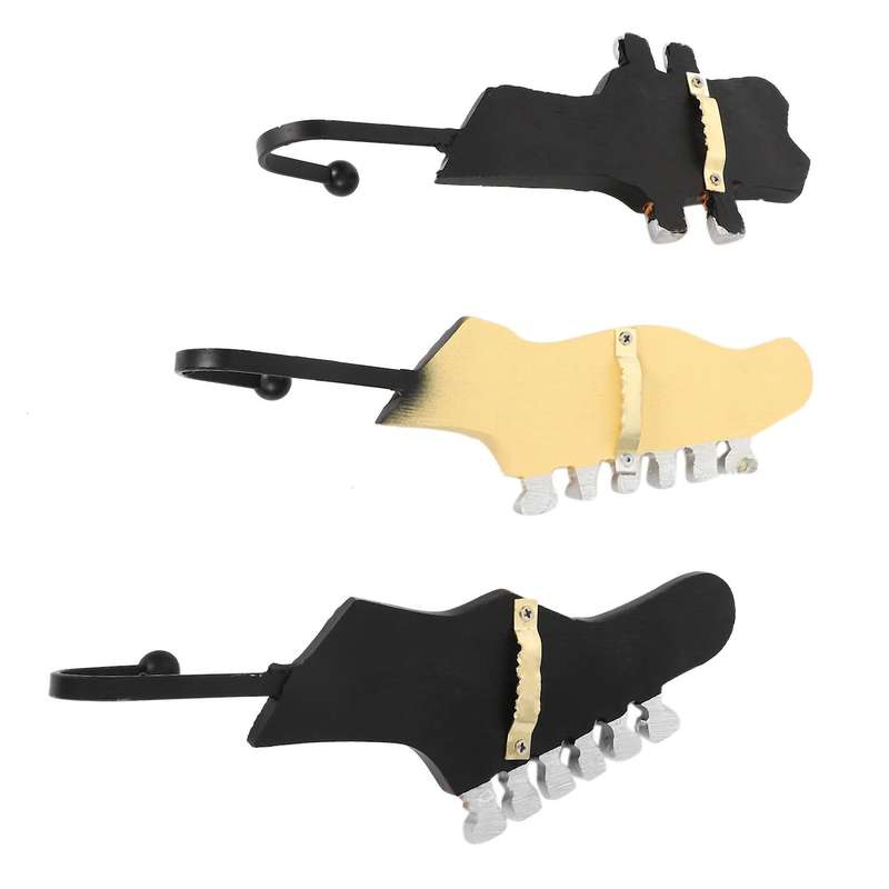 Vintage Guitar Shaped Decorative Hooks Rack Hangers Resin(3-pack)