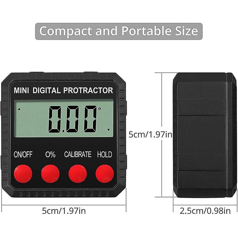 Digital 90 Angle Protractor Level Box with Base for Woodworking