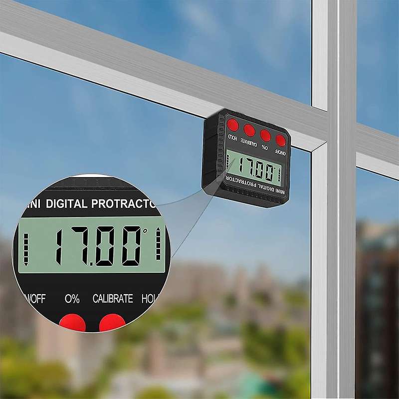Digital 90 Angle Protractor Level Box with Base for Woodworking