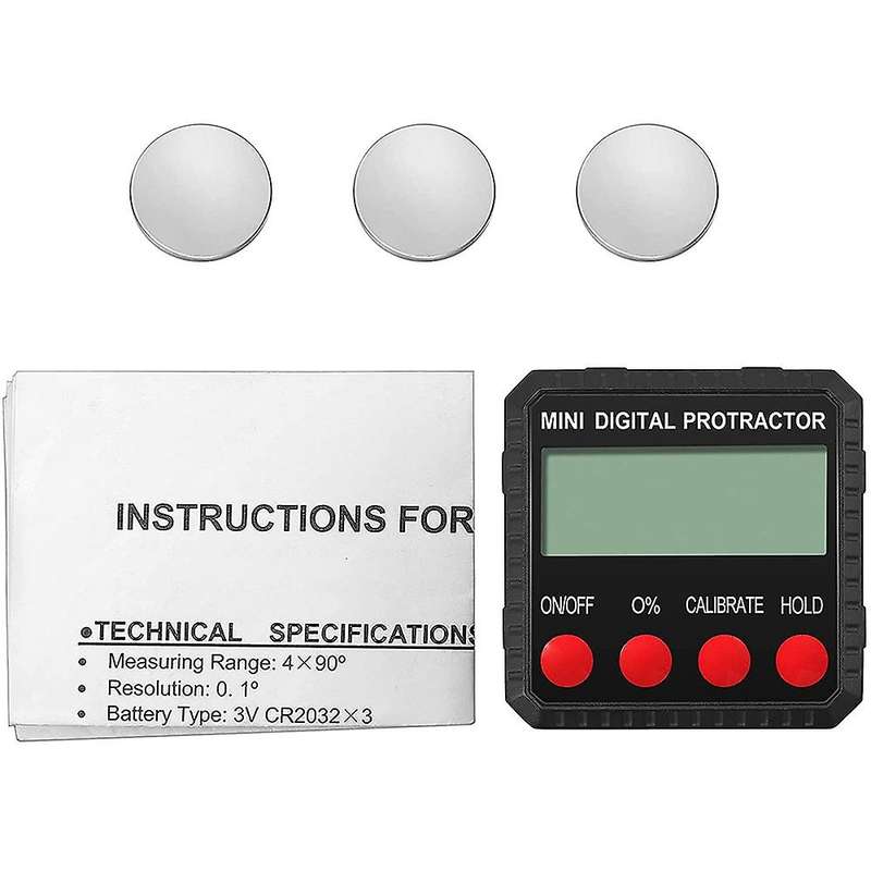 Digital 90 Angle Protractor Level Box with Base for Woodworking