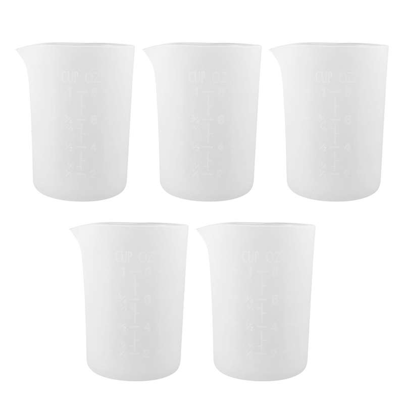 5 Stck Silikonbecher Zum Harz,messbecher Praise Skala Klar
