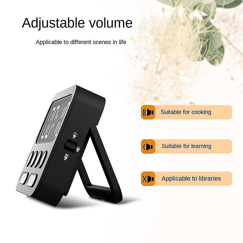 Magnetic Kitchen Timer Digital Cooking Study Led Counter Alarm Black