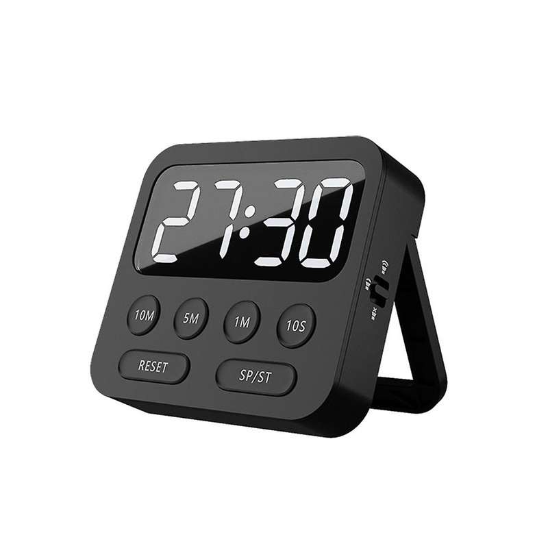 Magnetic Kitchen Timer Digital Cooking Study Led Counter Alarm Black