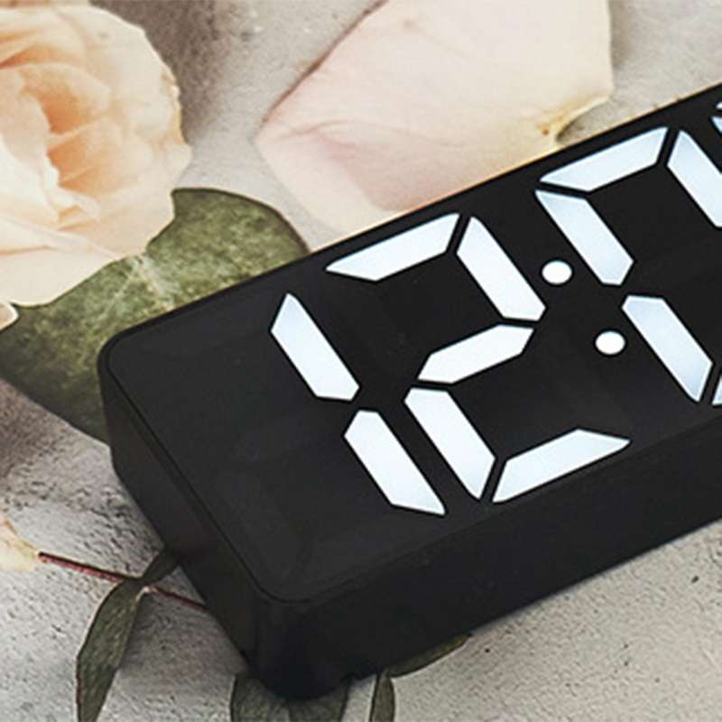 Digital Wall Clock Voice Control Snooze Led Clocks for Home Green