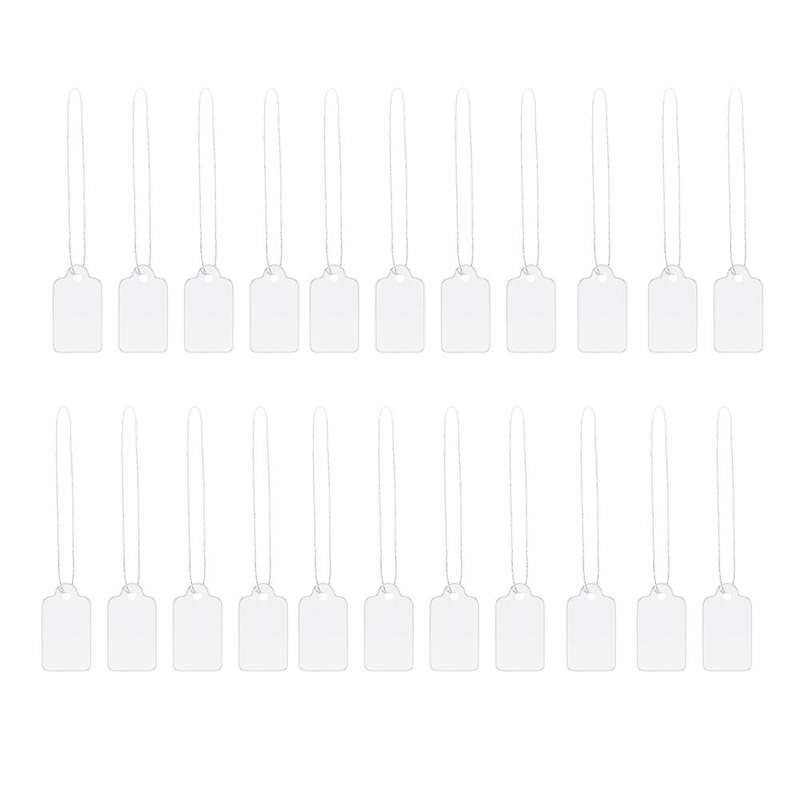 1500 Pcs White Marking Strung Tags Rectangle Price Marking Labels