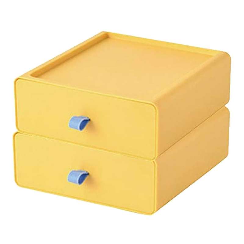 2 Tiers Drawer Storage Case Pp Document Table Office Supplies 4