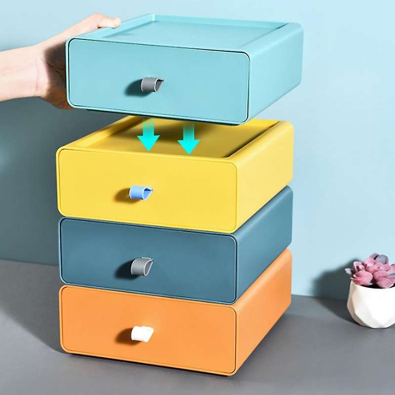 2 Tiers Drawer Storage Case Pp Document Table Office Supplies 1