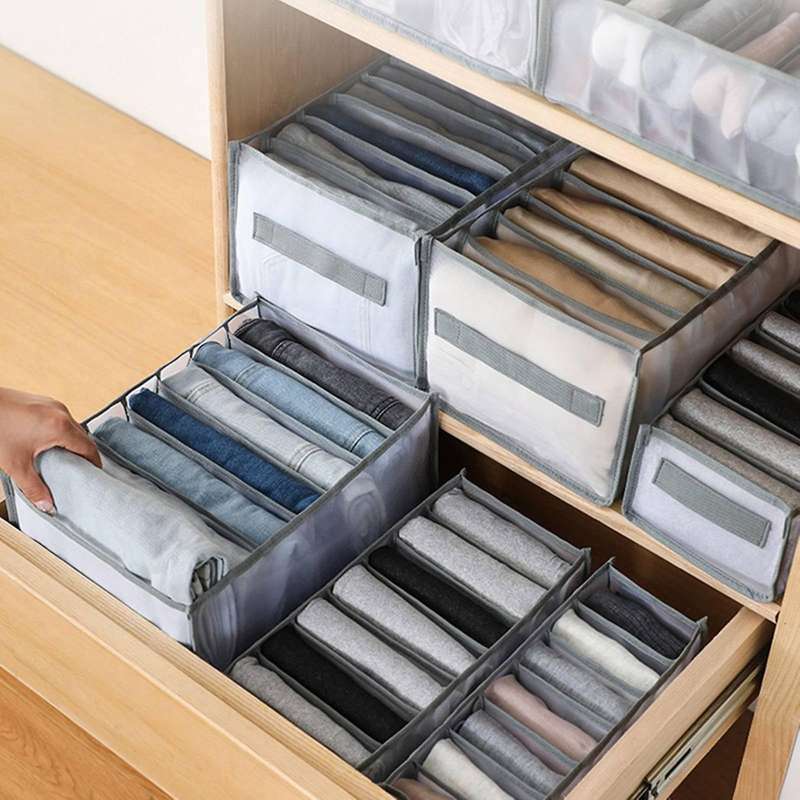 Foldable Closet Organizer Drawer Divider Organizer for Jeans 3pcs
