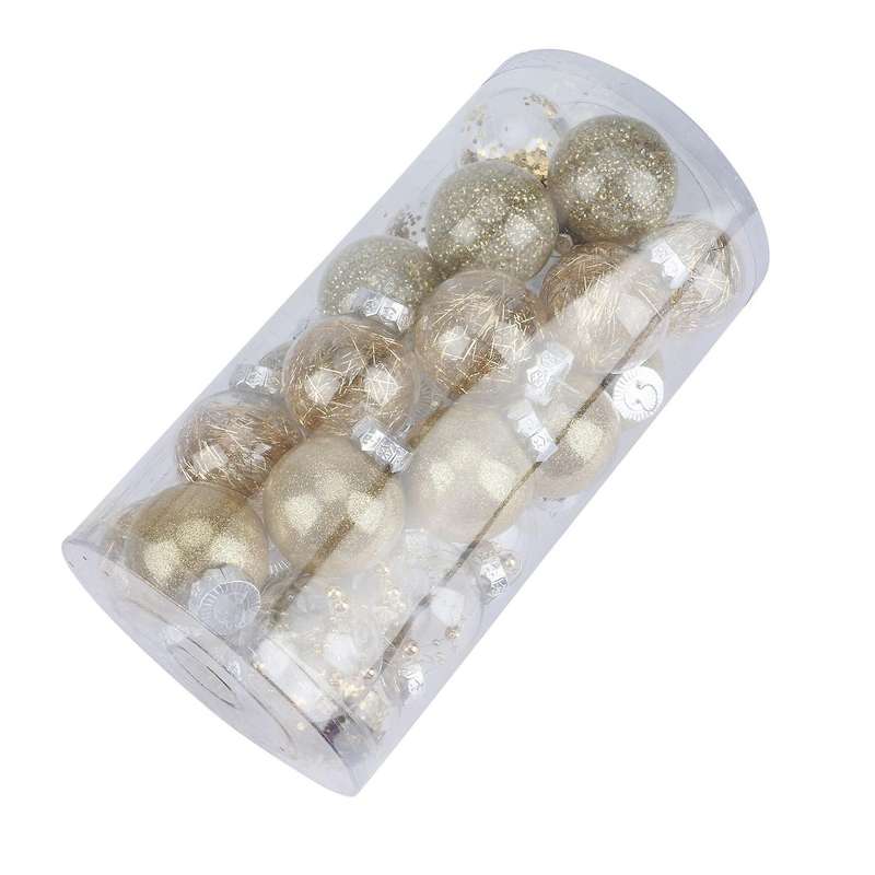 30pcs 6mm Christmas Tree Decoration Ball, Hanging Ball, Gold