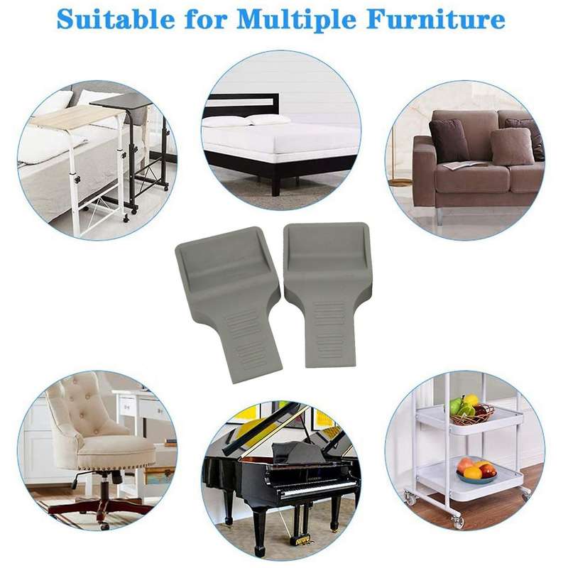 Caster Cups Fits to All Wheels Of Furniture,sofas Beds(gray V Shape)