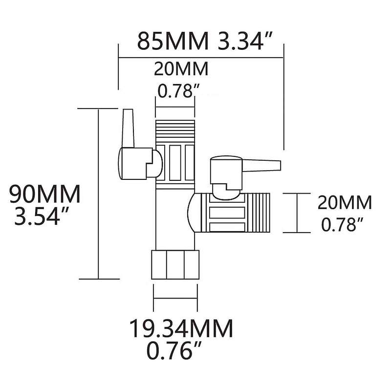 Brass Water Diverter 3 Way Shower Diverter Valve T Adapter Shower