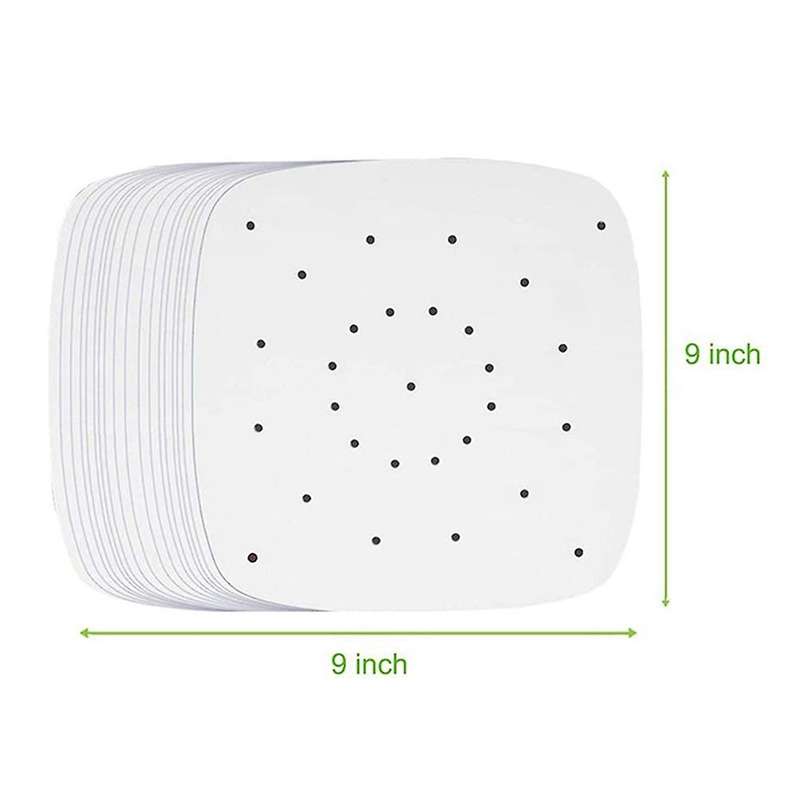 Air Fryer Parchment Paper, 200pcs 9 Inch Square Air Fryer Liners