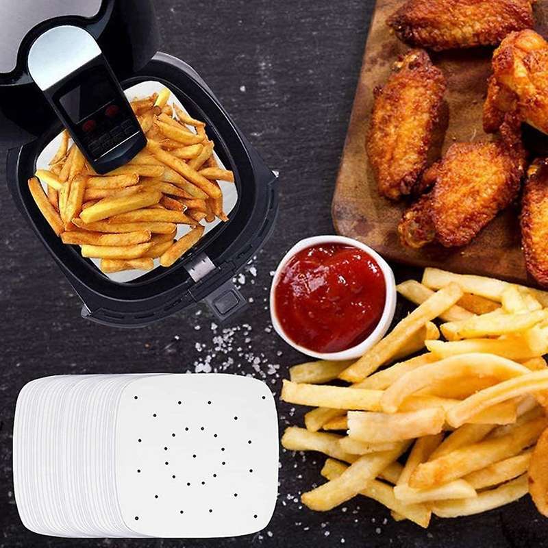 Air Fryer Parchment Paper, 200pcs 9 Inch Square Air Fryer Liners
