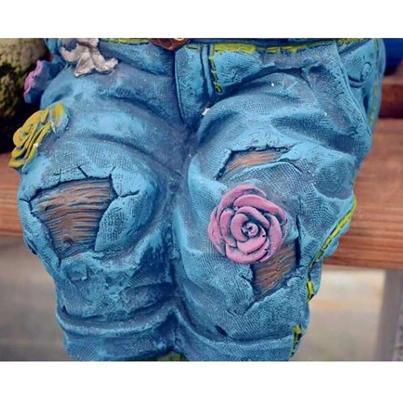 Denim Clothes Pants Resin Flower Pots Creative Jeans Planter Garden,b