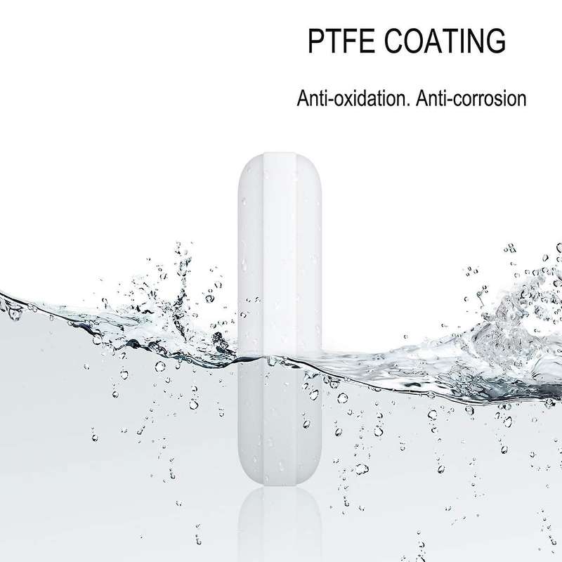 5 Pcs 25mm(1inch) Ptfe Magnetic Stirrer,white Laboratory Bar,stir Bar