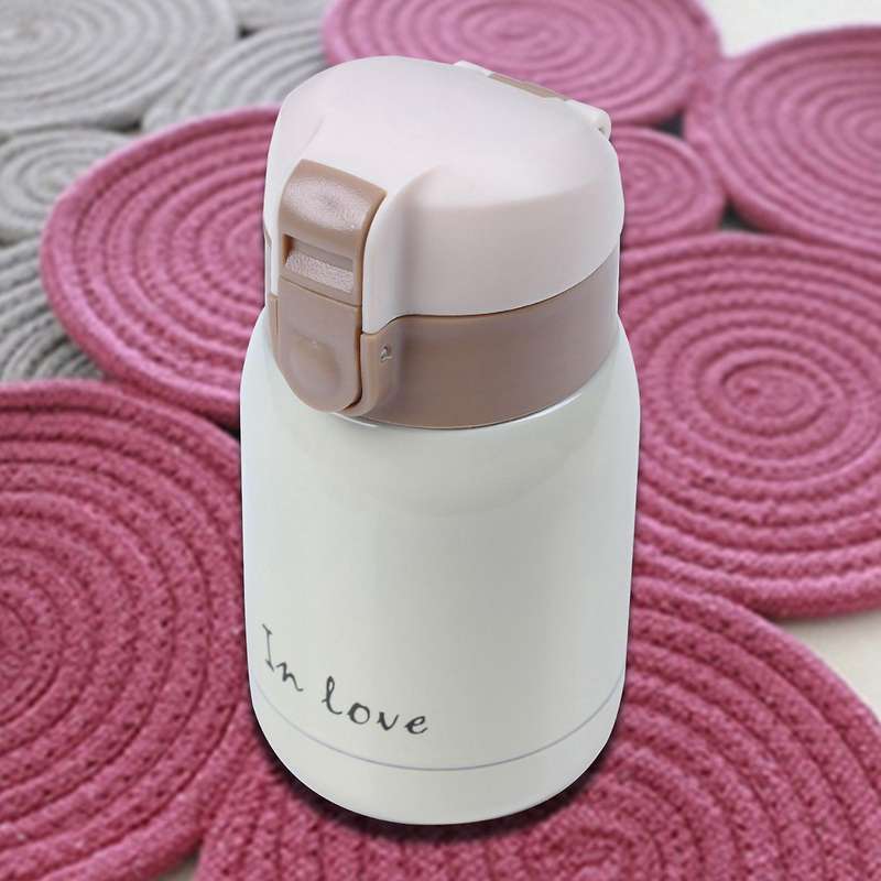 Mini Stainless Steel Big Belly Thermos Bottle(beige)200ml