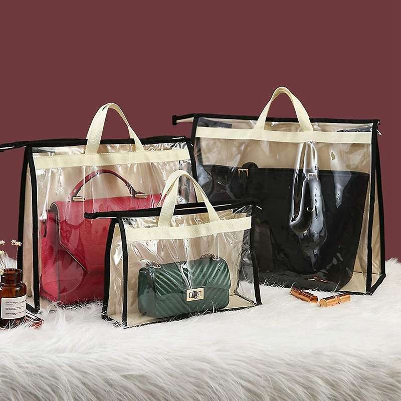 4pack Handbag Dust Bags for Closet, Hanging Zipper Storage Bag A