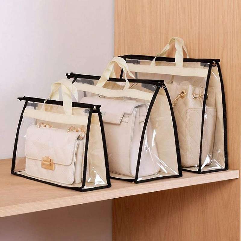 4pack Handbag Dust Bags for Closet, Hanging Zipper Storage Bag A