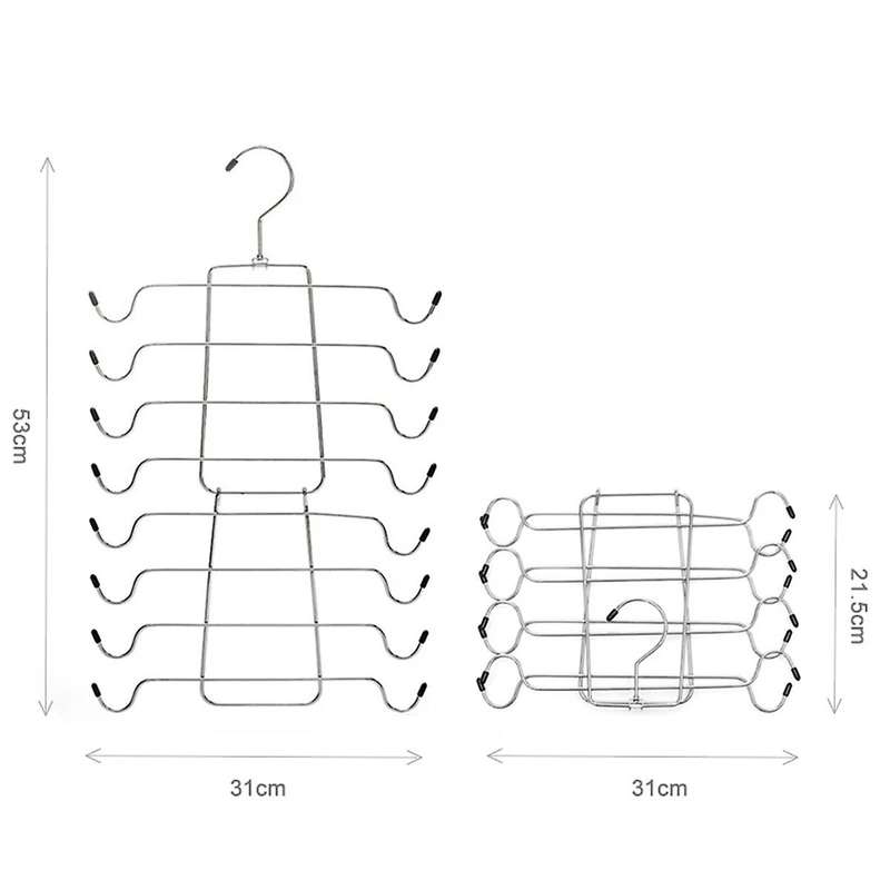 2pcs Space Saving Hangers for Tank Top Bra Pajamas Strappy Dress A