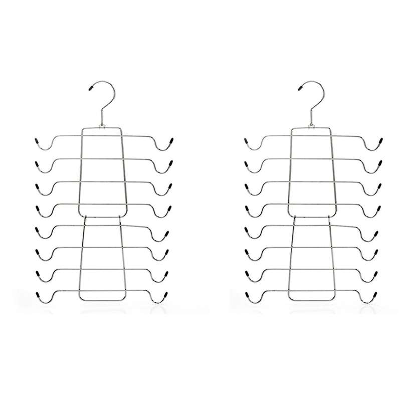 2pcs Space Saving Hangers for Tank Top Bra Pajamas Strappy Dress A