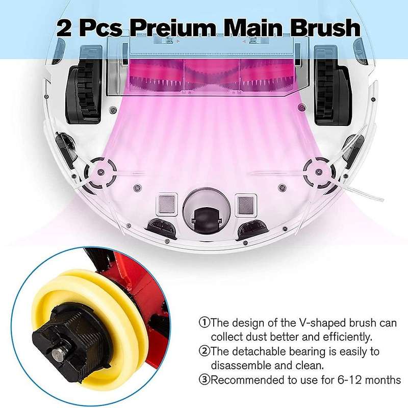 Hepa Filter Side Brush Main Brush for Xiaomi 1s Robot Vacuum Cleaner