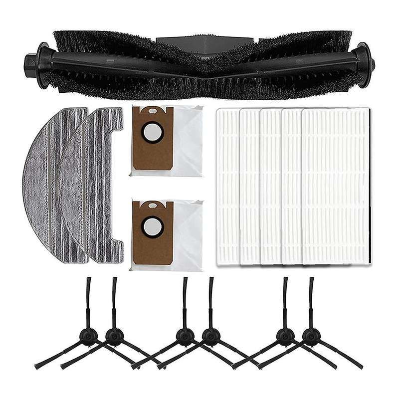 Side Brush Hepa Filter Mop Roller Brush Dust Bag Replacement