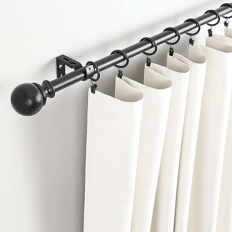 6 Pieces Curtain Rod Brackets Adjustable Curtain Brackets with Screws