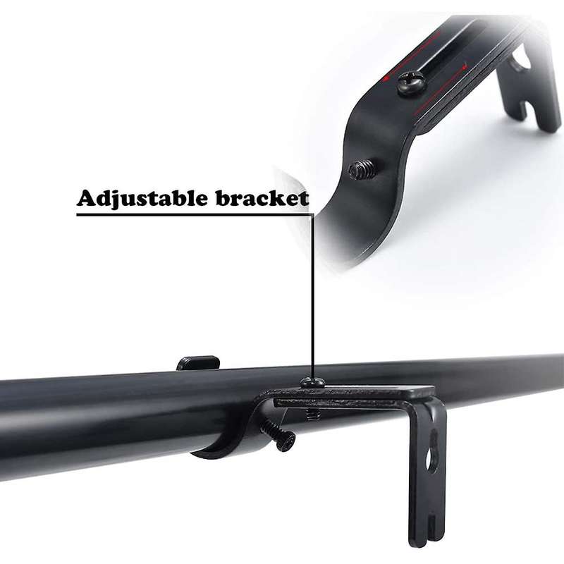 6 Pieces Curtain Rod Brackets Adjustable Curtain Brackets with Screws