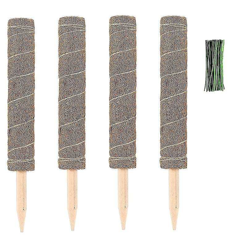 4 Pcs 15.7 Inch Coir Moss Totem Pole for Creepers Plant Support