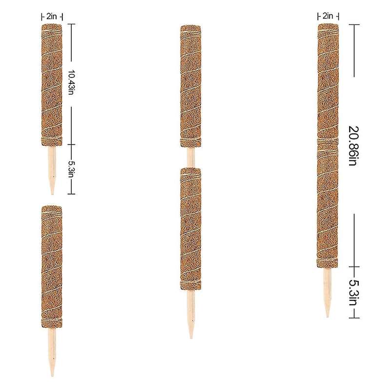 4 Pcs 15.7 Inch Coir Moss Totem Pole for Creepers Plant Support