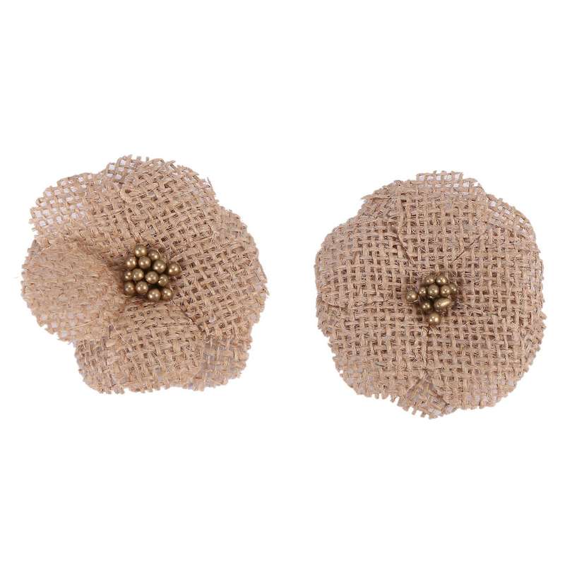 30pcs Burlap Flowers Set,for Wedding Party Decor Home Diy Crafts