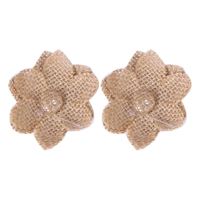 30pcs Burlap Flowers Set,for Wedding Party Decor Home Diy Crafts