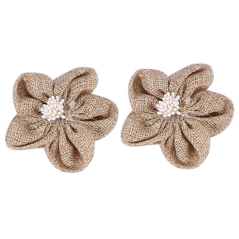 30pcs Burlap Flowers Set,for Wedding Party Decor Home Diy Crafts