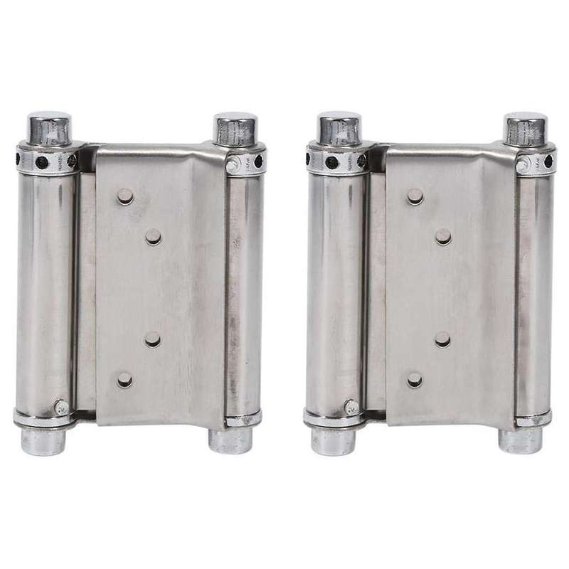 2 Pcs Full Mortise Lock Self-closing Double Action Spring Door Hinge