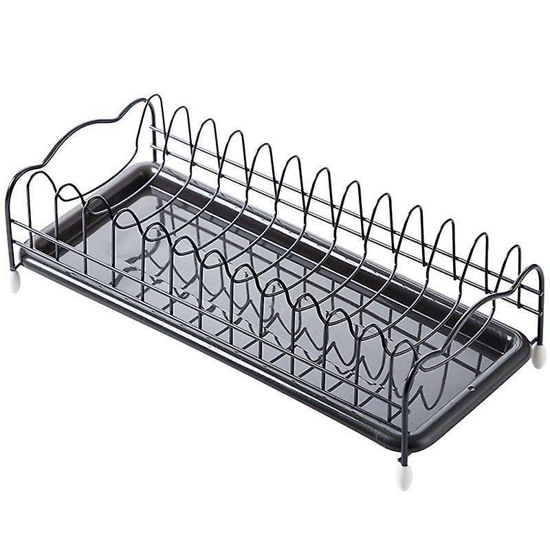 Kitchen Dish Drying Rack Holder with Tray Tableware Storage Shelf