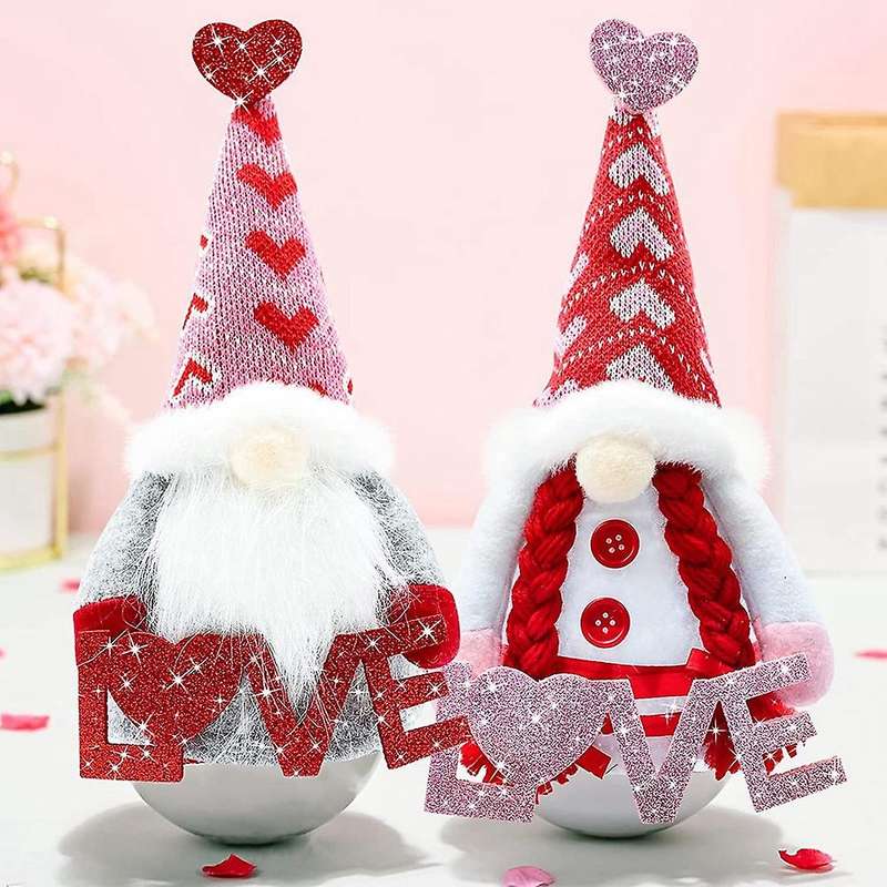 Gnome Valentines Day Gifts Decorations Valentines Gnomes Plush Decor