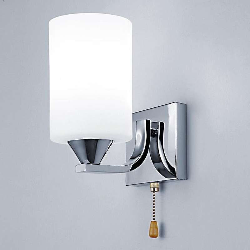Modern Glass Wall Sconce Lamp,single Head with Switch White