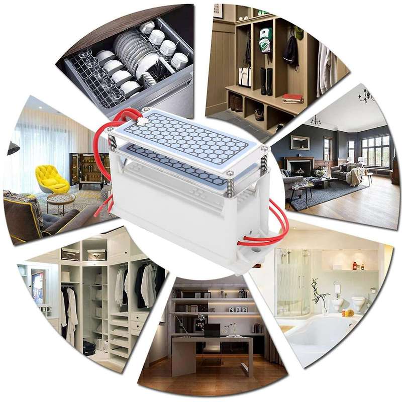 10000mg / H Ozone Generator, Dual Integrated Plate Ozone Air Purifier