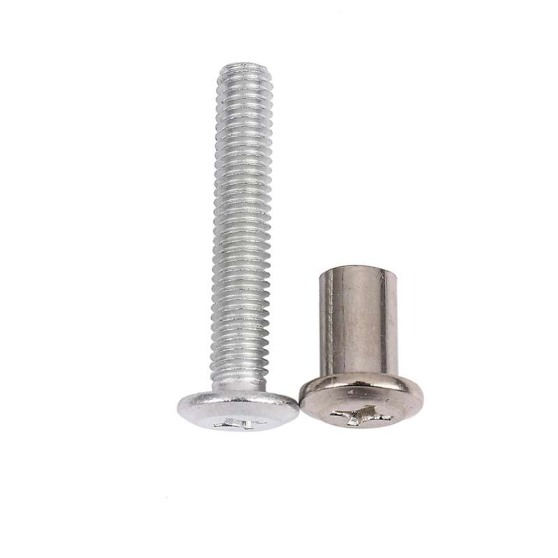 Furniture 6x35mm Cross Countersunk Screw Bolts Barrel Nuts 50sets