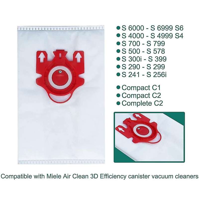 Fjm Vacuum Bags 12 Pack for Miele Fjm Bags Airclean 3d Efficiency