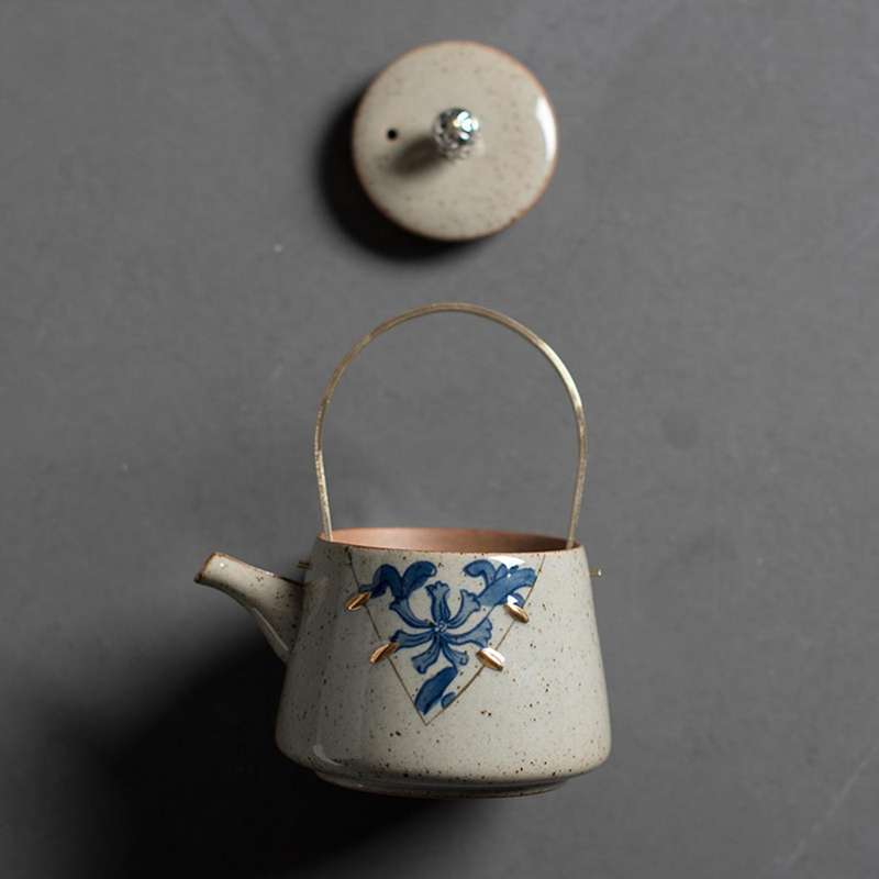 Retro Ceramic Teapot Japanese Style Kung Fu Kettle Creative Teaware