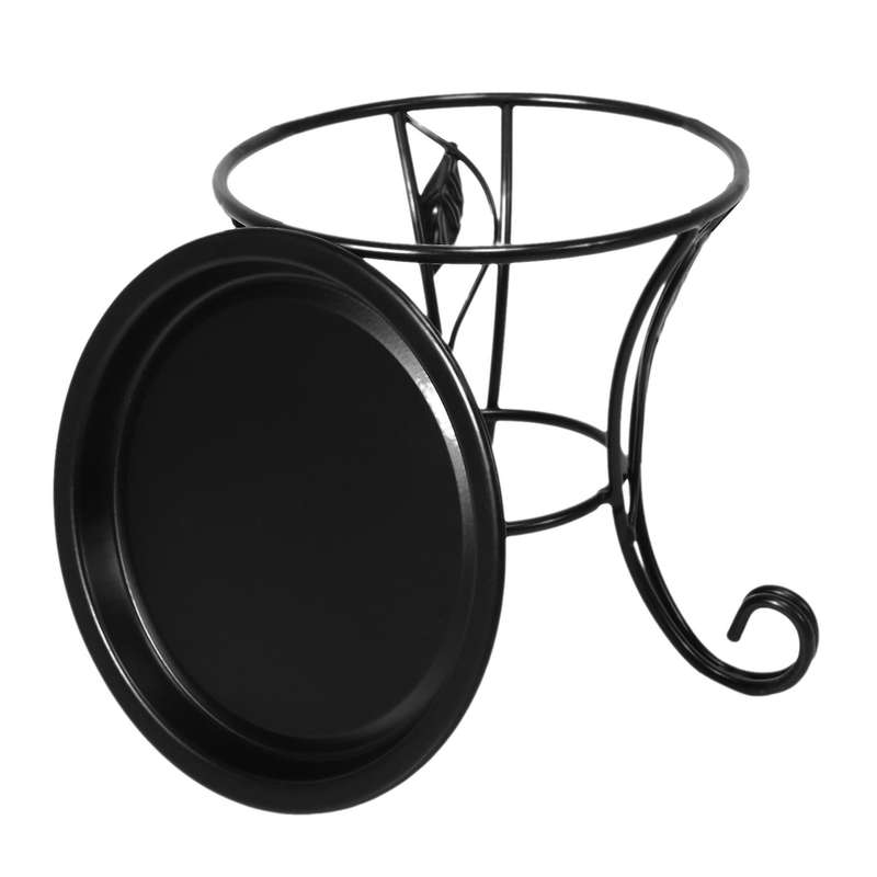 2x European Style Flower Stand Iron Stand+iron Plate for Desktop