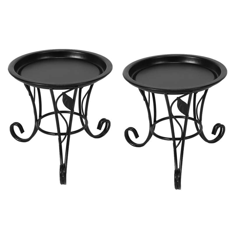 2x European Style Flower Stand Iron Stand+iron Plate for Desktop