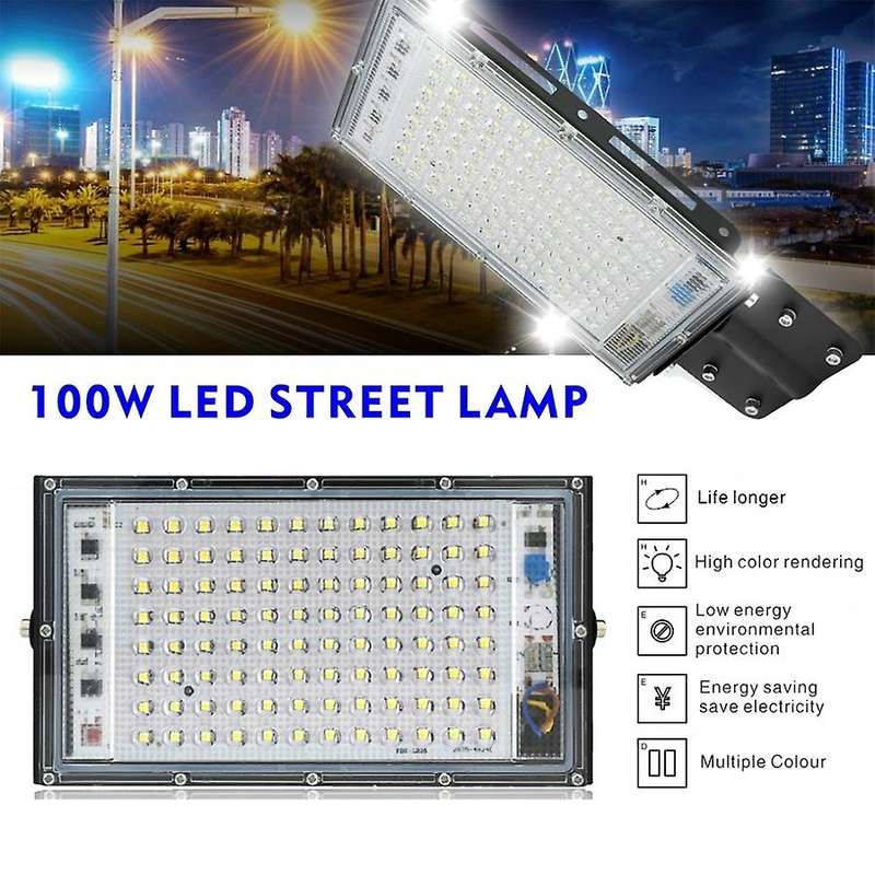 100w Led Street Light Ac 220v-240v Outdoor Floodlight Warm White